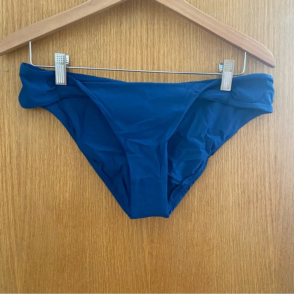 PRANA • NEW! Emarsee Bikini Bottom UPF 50+ Twist Detail - Deep Indigo - Size L - Picture 3 of 13